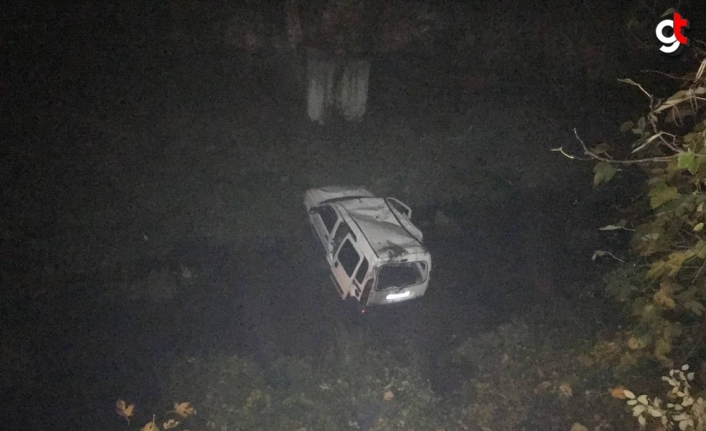 Zonguldak'ta dereye düşen aracın sürücüsü yaralandı