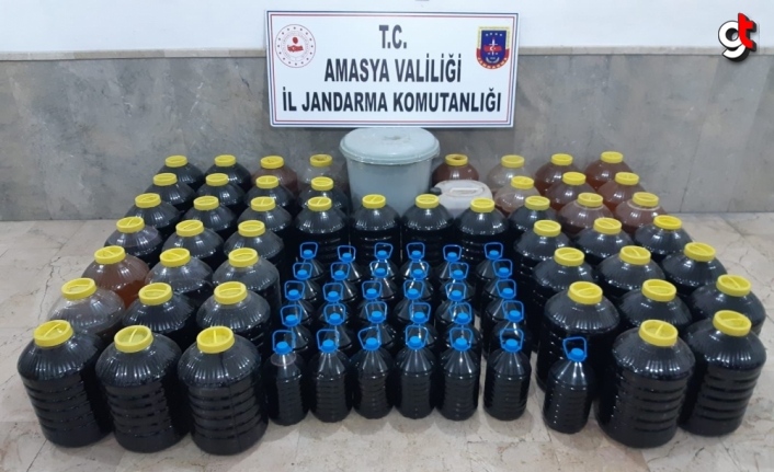 Amasya'da 1200 litre kaçak içki ele geçirildi, bir şüpheli yakalandı