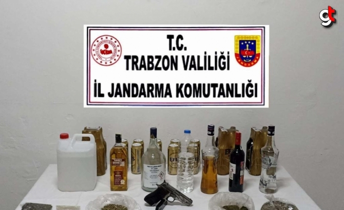 Trabzon'da sahte alkol ve uyuşturucu operasyonunda bir kişi yakalandı
