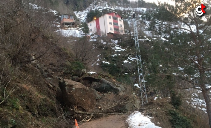 Artvin'de heyelan nedeniyle 4 köy yolu ulaşıma kapandı