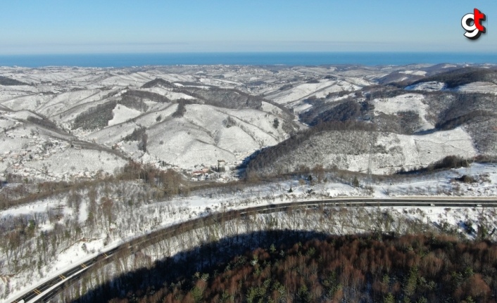 Batı Karadeniz'de kar manzaraları hayranlık uyandırıyor