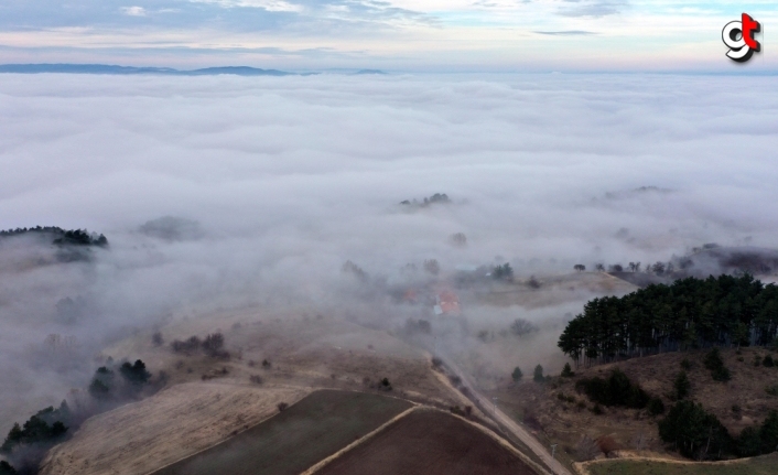 Ilgaz Dağı'nda sis havadan görüntülendi