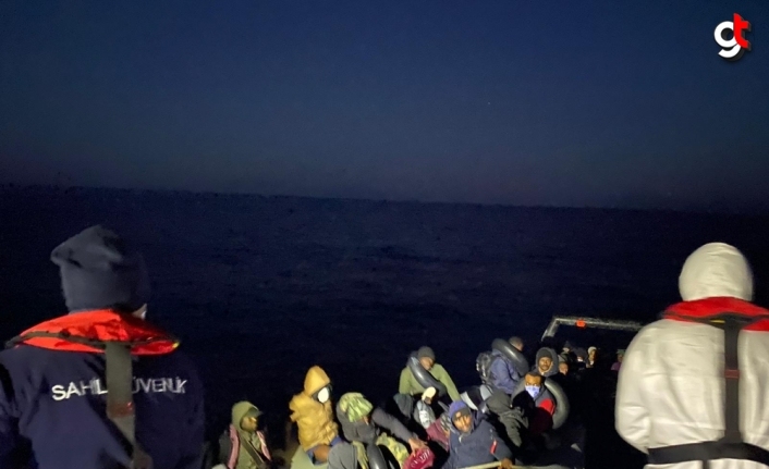 Marmaris açıklarında 34 düzensiz göçmen kurtarıldı