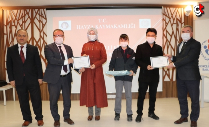 Samsun'u temsil etmeye hak kazanan Havzalı öğrencilere ödül