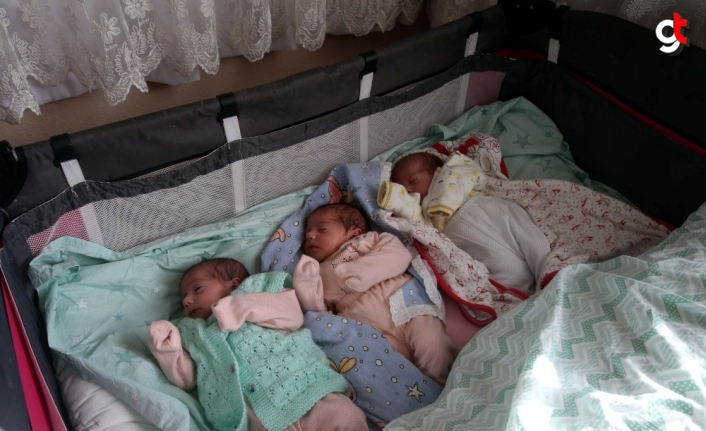 Tokat'ta Aydoğan çiftinin üçüz bebek sevinci