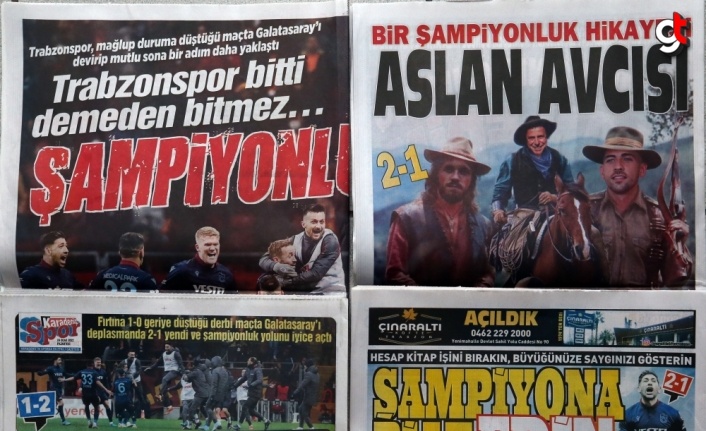 Trabzon yerel basınında şampiyonluk sesleri