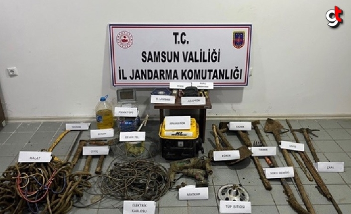 Samsun'da kaçak kazı yapan 3 kişi yakalandı