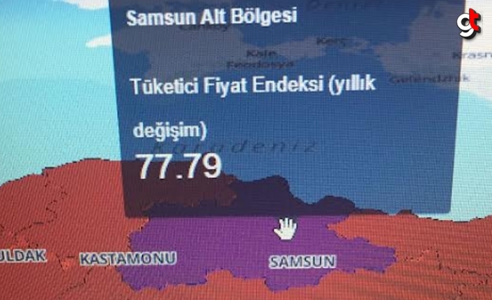 Türkiye'nin enflasyonu 70, Samsun'un 78 oldu