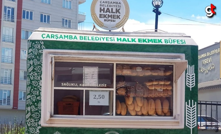 Çarşamba Belediyesi Halk Ekmek büfesinde ekmek 2,5 lira