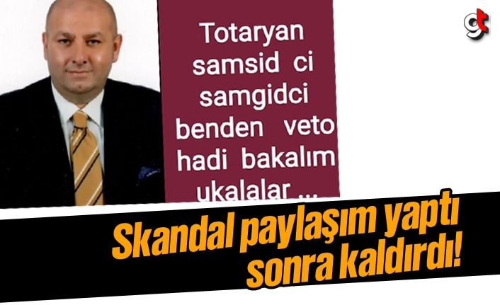 Samsun Yelken Kulübü Başkanı Ertekin Sezer'in paylaşımı tepki çekti