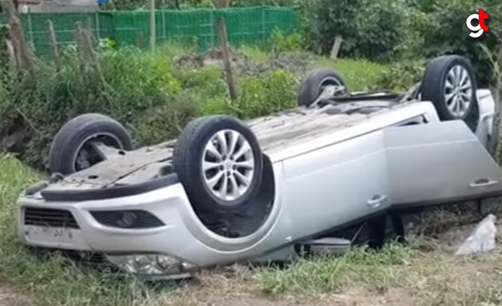 Samsun’da takla atan araçta 3 kişi yaralandı