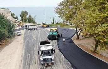Akçakoca'daki Ceneviz Kalesi'nin yolu asfaltlanıyor