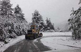 Düzce ve Zonguldak'ta kar yağışı nedeniyle 173 köy yolu ulaşıma kapandı