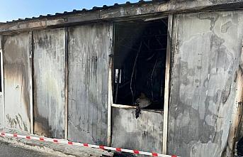 Düzce'de işçilerin kaldığı konteynerde çıkan yangın söndürüldü