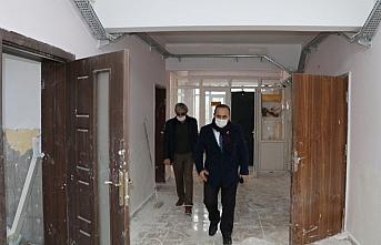 Havza'da okul binalarında deprem güçlendirme çalışmaları devam ediyor