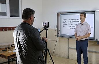 Havza MTAL'de EBA platformuna ders videosu çekimleri sürüyor