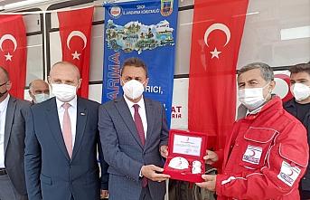 Sinop'ta Jandarma Teşkilatının 182. kuruluş yıl dönümünde 182 jandarma personelinden kan bağışı