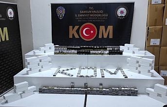 Samsun'da 9 bin bandrolsüz makaron ile kaçak sigara ele geçirildi