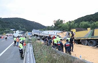 GÜNCELLEME - Anadolu Otoyolu'nda zincirleme trafik kazası: 1 ölü, 1 yaralı
