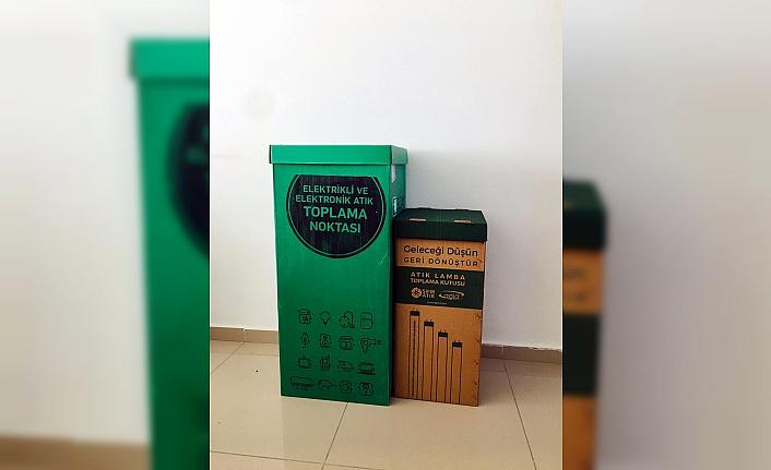 Tokat'ta muhtarların topladıkları atık elektronik eşyalar geri dönüştürülüyor