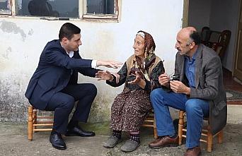 Kaymakam Saygın'dan 105 yaşındaki Hacula nineye ziyaret