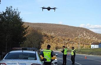Samsun'da drone ile trafik denetiminde 8 sürücüye ceza kesildi