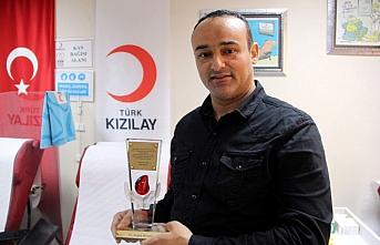 Sinop'ta 53 kez kan bağışında bulunan Bostancı'ya teşekkür beratı verildi
