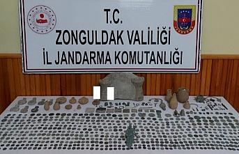 Zonguldak'ta 866 tarihi sikke ve obje ele geçirildi