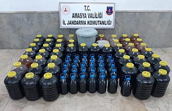 Amasya'da 1200 litre kaçak içki ele geçirildi, bir şüpheli yakalandı