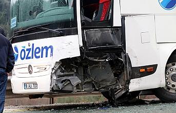 Kastamonu'da yolcu otobüsü otomobille çarpıştı, 1 kişi yaralandı