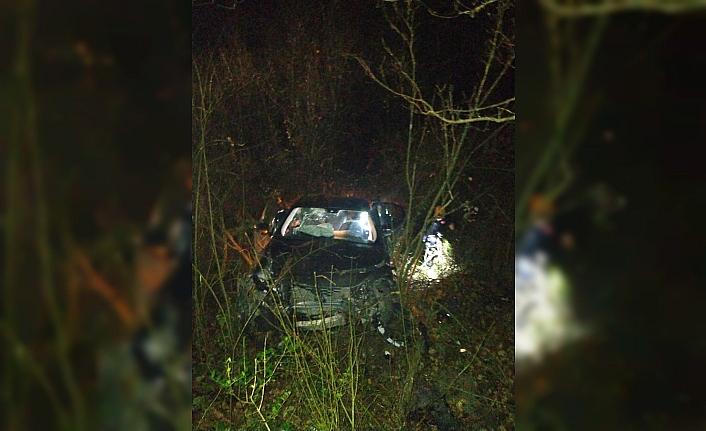 Zonguldak'ta ormanlık alana devrilen otomobildeki 4 kişi yaralandı