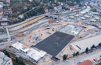 Trabzon'un yeni otogar inşaatı hızla yükseliyor
