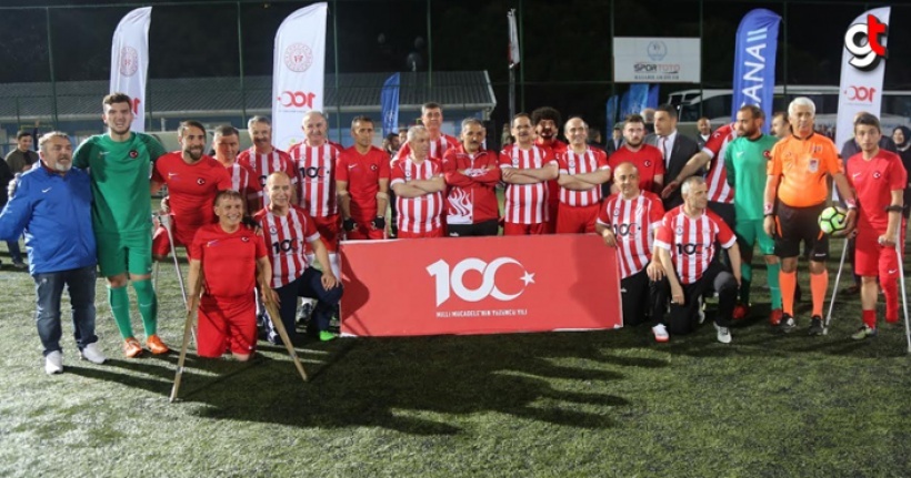 Ampute Milli Futbol Takımı ile Samsun Protokolü Maç Yaptı
