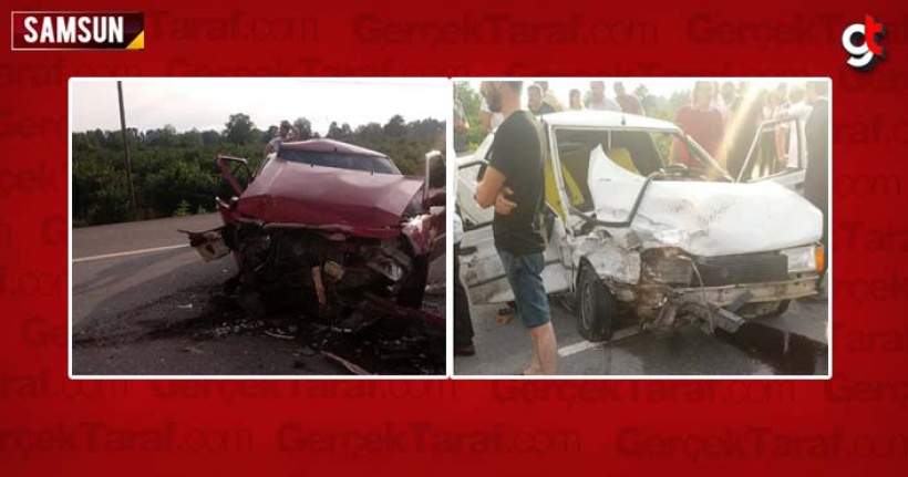 Çarşamba'da iki otomobil kaza yaptı, 3 yaralı
