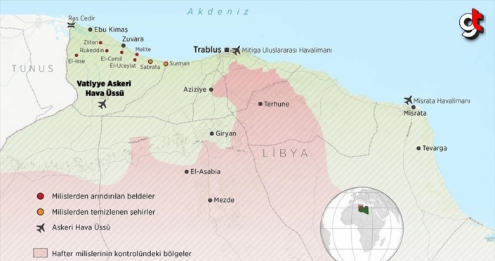 Libya ordusunun Hafter milislerinden geri aldığı stratejik nokta: Vatiyye Üssü