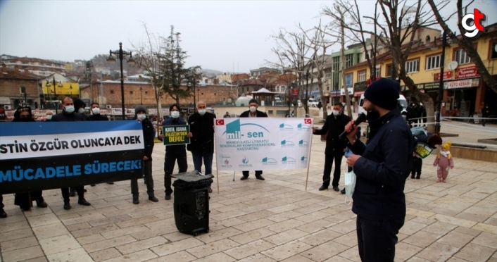 İsrail'in Filistinlilere yönelik saldırı ve uygulamalarına Kastamonu ve Çankırı'da tepki gösterildi