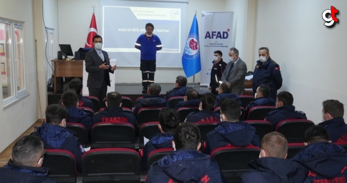 Trabzon Büyükşehir Belediyesi itfaiye personeli bünyesinde kurulan arama kurtarma ekibine özel eğitim