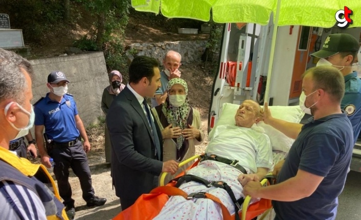 Yatağa bağımlı Kıbrıs gazisinin aile mezarlığına gitme isteği yerine getirildi